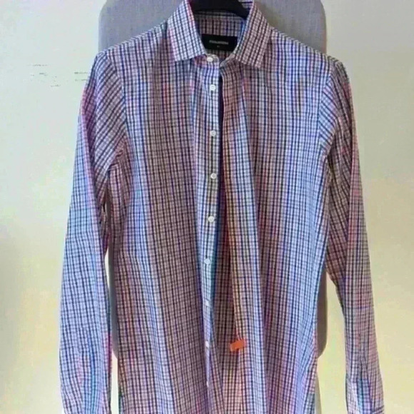 Men's DSquared2 dress shirt like new- size Large + travel cologne - Picture 6 of 13